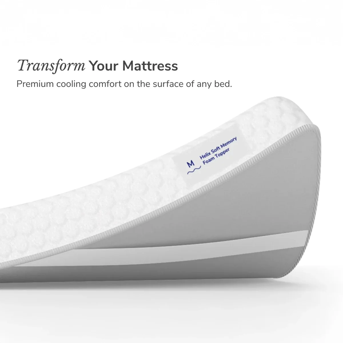 Helix Premium Memory Foam Mattress Topper With GlacioTex - Image 4
